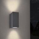 APPLIQUE MURALE CARRÉE 2xGU10 GRIS EKOLED