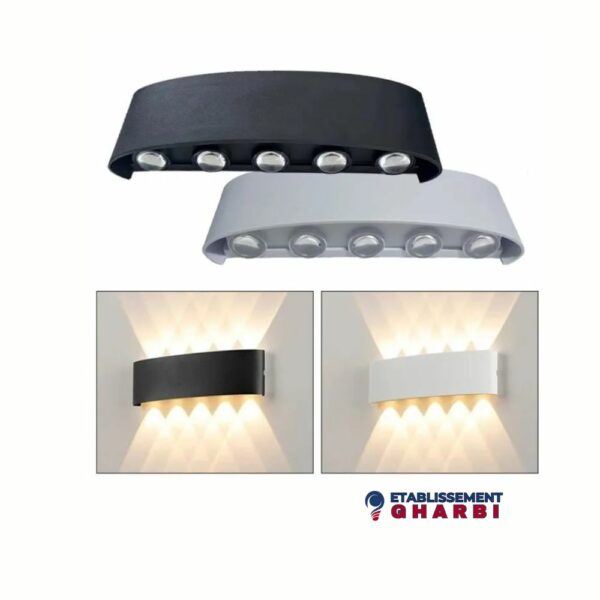 Applique LED murale métallique – 4 Faisceaux