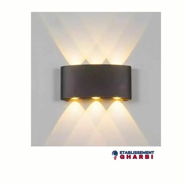 Applique LED murale métallique – 3 Faisceaux