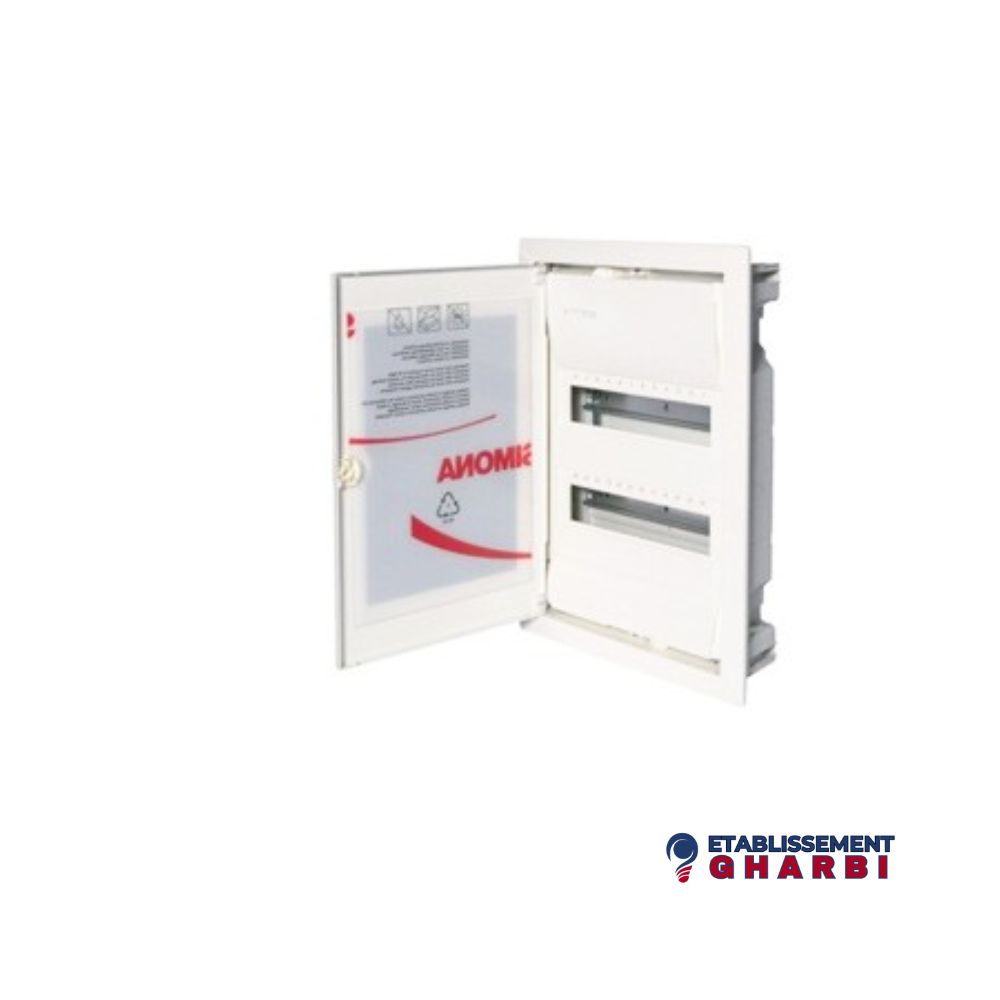 COFFRET ENCASTRÉ 2 RANGÉS 24 MODULES HAGER