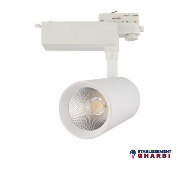 Projecteur LED sur rail Blanc