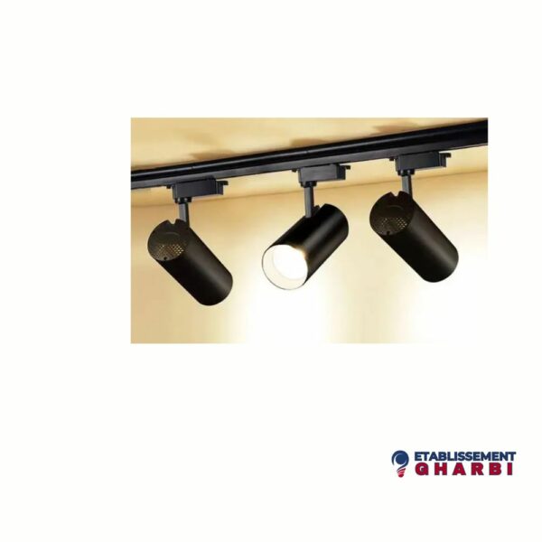Projecteur LED sur rail Noir