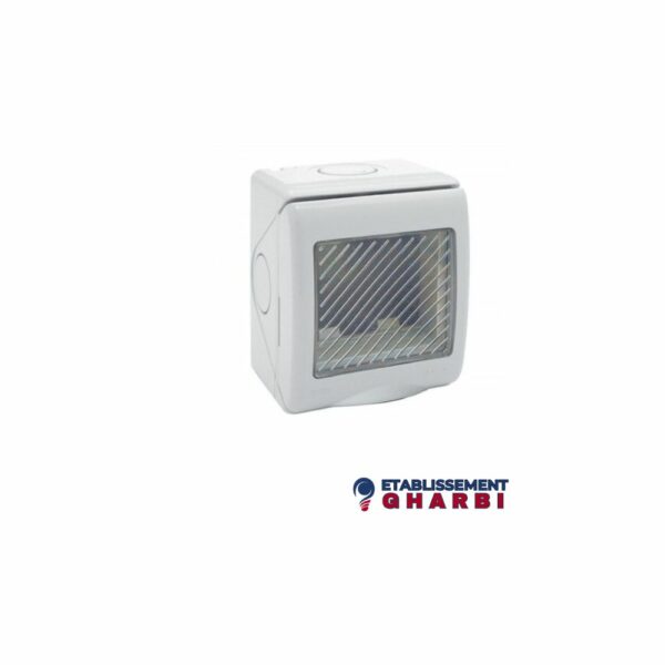 BOITE ETANCHE APPARENTE IP55 2 MODULES S45 BLANC