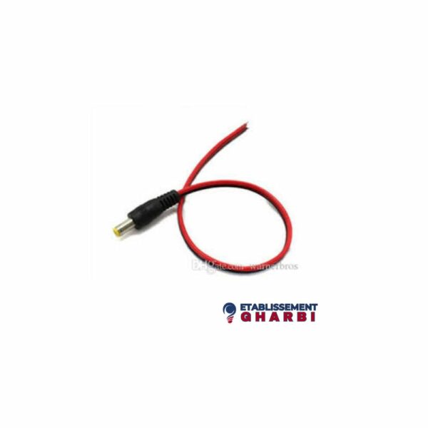 FICHE MALE ALIMENTATION 12V POUR ALIMENTATION CAMERA