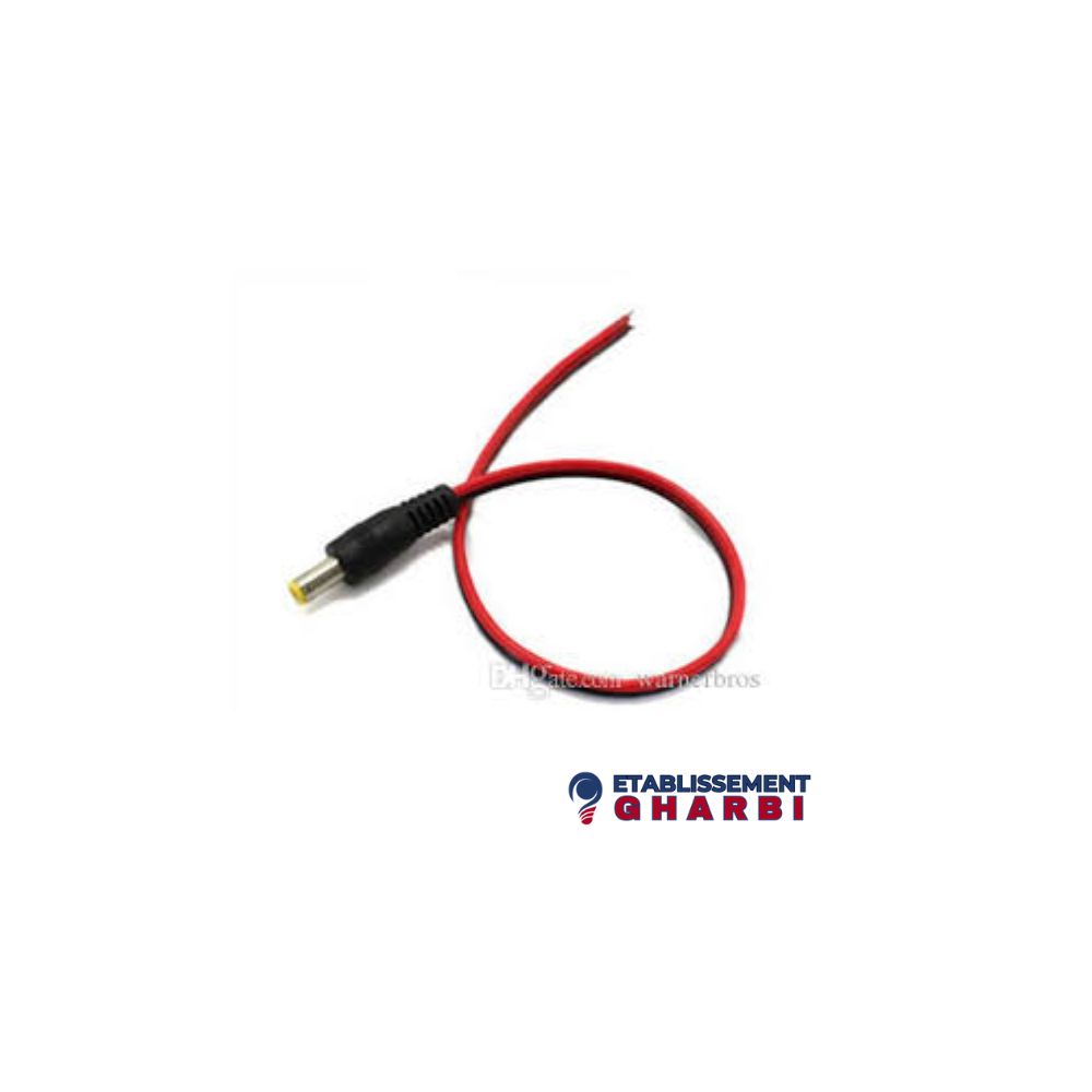 FICHE MALE ALIMENTATION 12V POUR ALIMENTATION CAMERA
