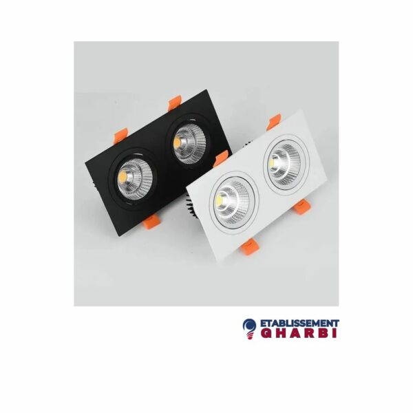 SOCLE SPOT ORIENTABLE NOIRE ET BLANC