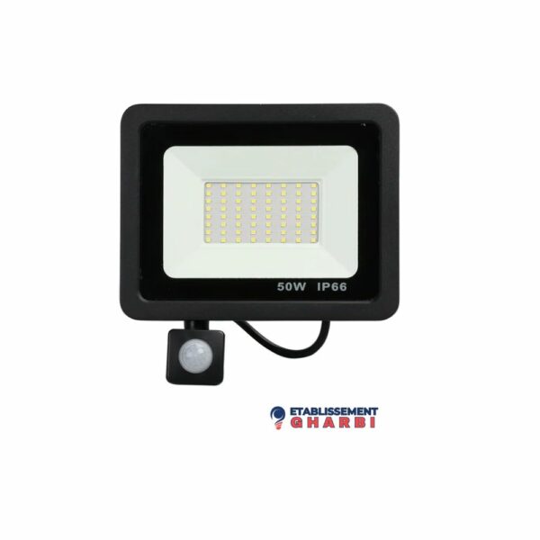 Projecteur Led smd 50w lumière blanche Avec détecteur de mouvement FL005-50WS